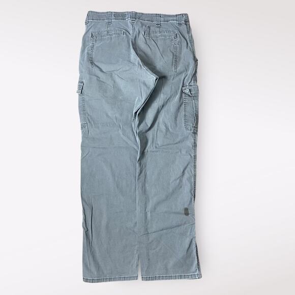 Wrangler Relaxed Fit Gray Cargo‎ Pants Mens Size 34x32 Baggy Y2K - Picture 7 of 12
